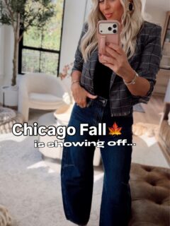 Chicago fall is showing off friends! It’s a crisp 50 degrees as we speak 🍂🤎🤌🏼🍁🍂! 
Comment CHICAGO to shop what ate this week! 

My fave season for clothing is officially here🙋‍♀️🤌🏼

Fall outfits. Chicago fall style. Fall outfit ideas. Women’s fall fashion. Casual fall outfits. Chic mom style. Everyday fall style. Fall layering ideas. Wide leg jeans outfits. Barrel jeans outfit. Fall jackets. Brown fall outfits. Adidas outfit. Trench coat outfit. Affordable fall fashion. Style over 40.