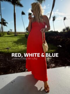 Because we’re all a little nosy… 👀
SHOP for a DM with all the details in this post or head to my bio!🤍

A little red, white & blue, but make it chic♥️🤍🩵. These are the pieces I’ve been reaching for lately, from beach days to pool days to summer dinners. The dress, the sandals, the Target finds, the accessories, and a few things you guys have been asking about nonstop for a patriotic summer! 

style over 40, summer capsule, summer style, shorts, linen, summer outfits, summer hair, wavy hair, weekend, Chicago, sports mom, sandals, casual outfits, women’s fashion, easy outfits, summer wardrobe, summer trends, eat, Fourth of July, red white and blue, flag