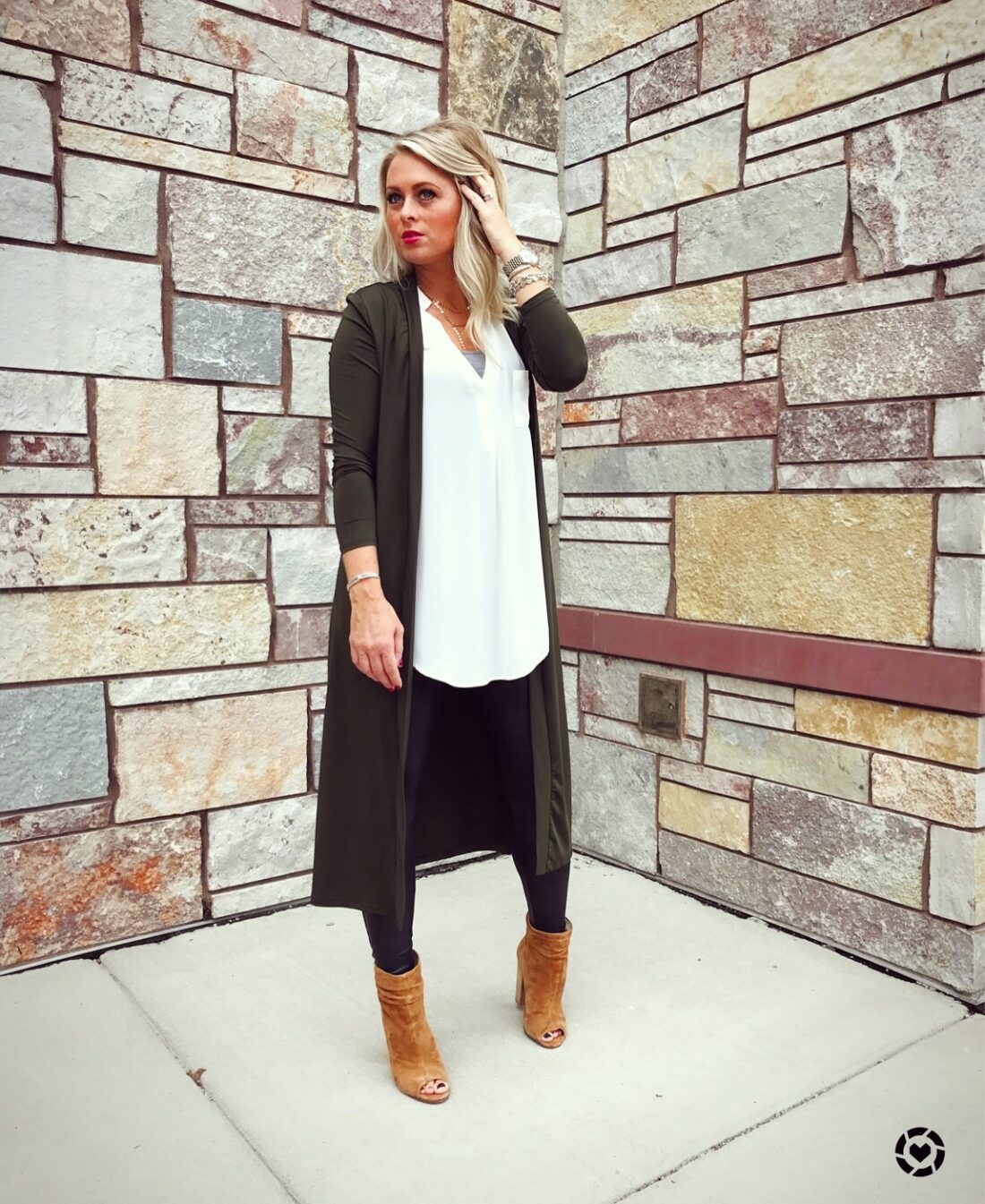 Fall Style : Leggings and Long Length Cardigans - The Lillie Bag