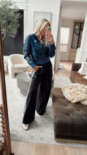 back at it again… where my sports moms at🏐🧢❤️?! wouldn’t want it any other way… the amount of ppl that stopped me about this outfit was unreal💯

CommenT: SPORTS for a DM to shop or head to my bio! 

Found this jacket fully stocked too! It’s a most loved item overnight so grab your size & the pants are bleacher friendly ladies! 🔥

Sports mom. Track pants. Adidas. Bomber jacket. Volleyball. Spring style. Casual outfits. Casual style. Mom life. Spring 2026. Outfit ideas. Activewear. Athleisure style.