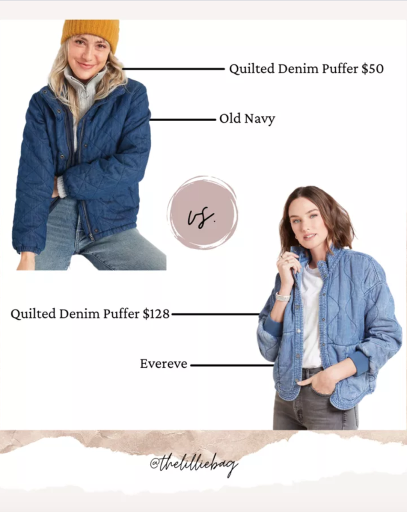 this or that | quilted jacket | quilted chambray bomber jacket | look for less